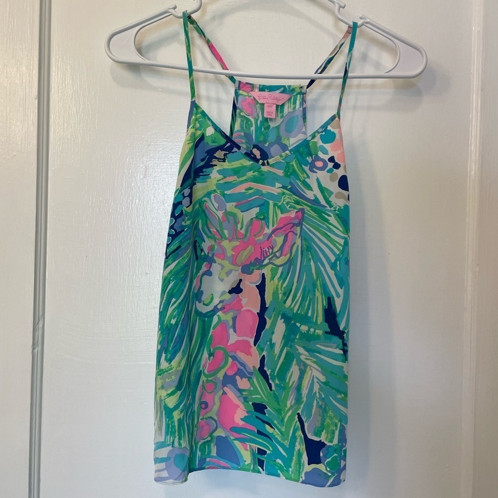 Lilly Pulitzer Purrfect Silk Dusk Tank Top